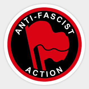 Anti-Fascist Action Red Flags ANTIFA Symbol Sticker